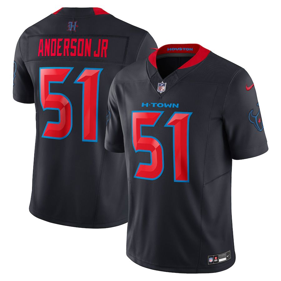 Men Houston Texans 51 Will Anderson Jr. Nike Navy 2nd Alternate Vapor F.U.S.E. Limited NFL Jersey